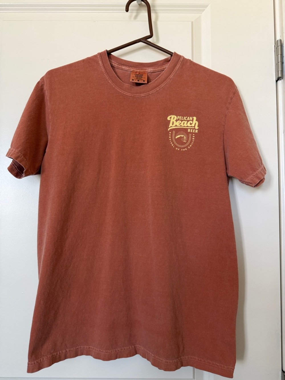 Pelican Beach Beer Short Sleeve Tee in Rust